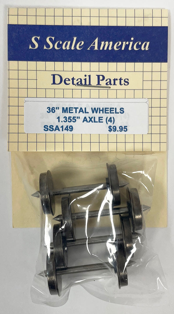 SSA149 S 36" Metal Wheels 1.355" Axles