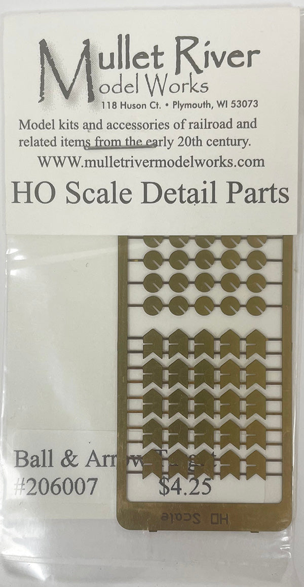 MRM206007 HO Scale Ball and Arrow Target (Etched)
