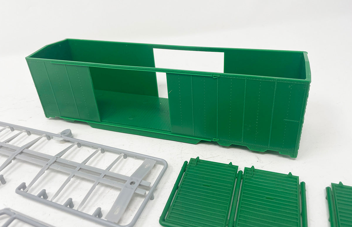 SSA462 S Scale 40' Mod AAR Double Door Boxcar Kit- Undec