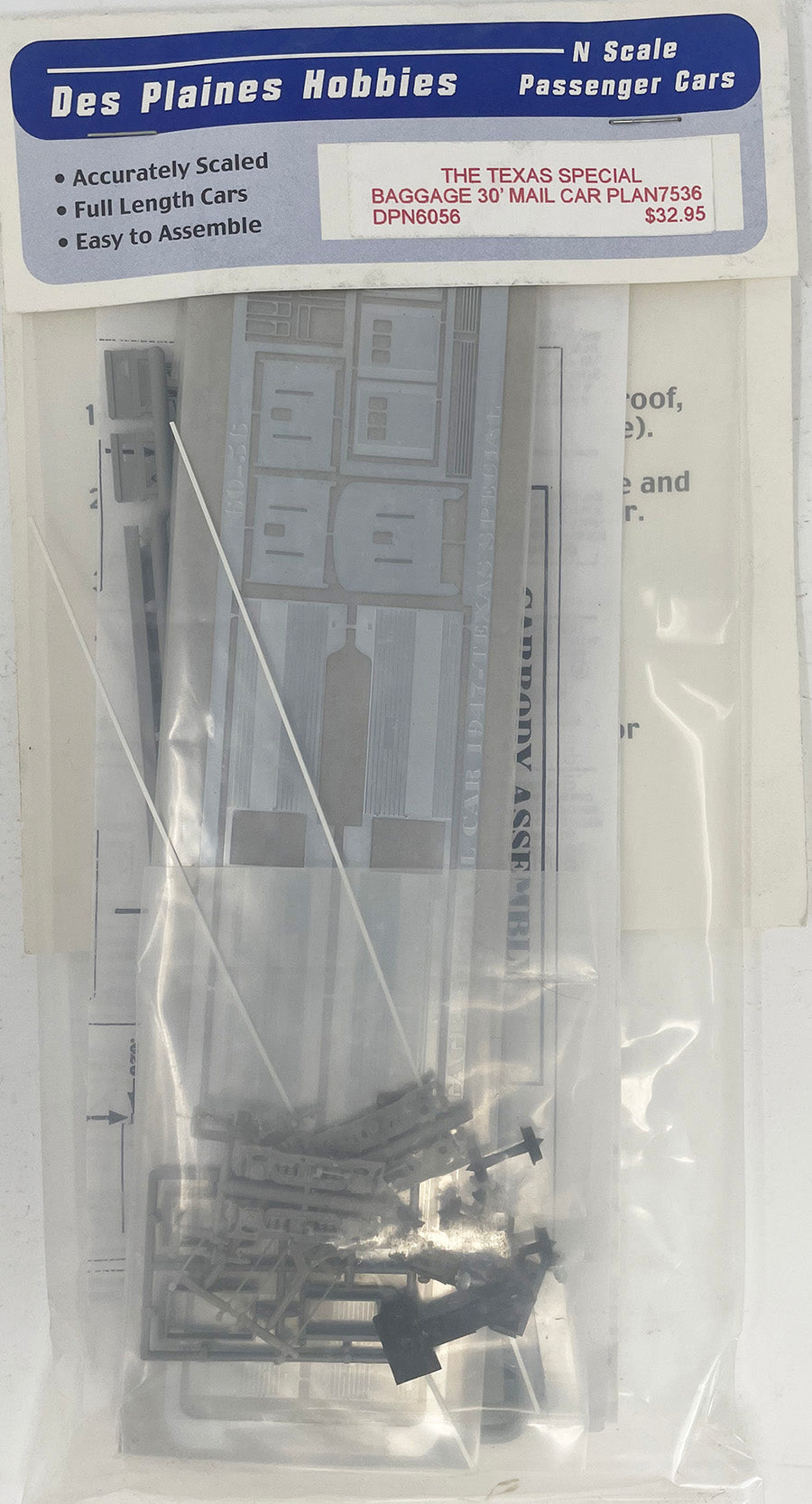 DPN6056 N Texas Special Baggage 30' Mail Car Kit