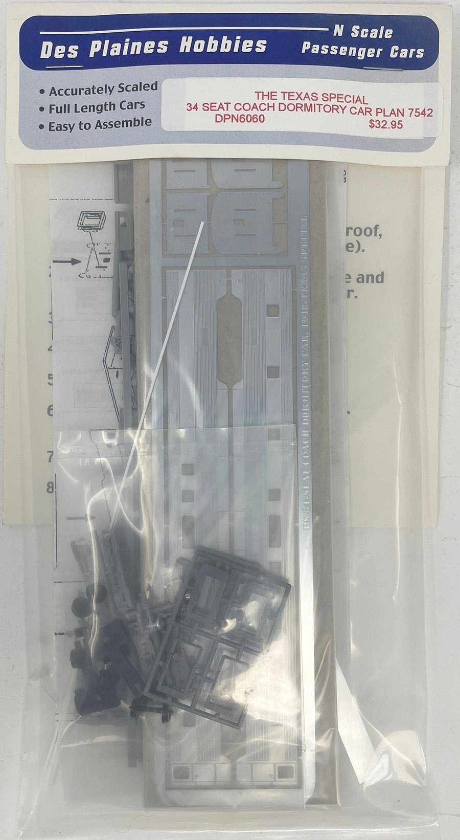 DPN6060 N Texas Special 34 Seat Coach Dormitory Car Kit