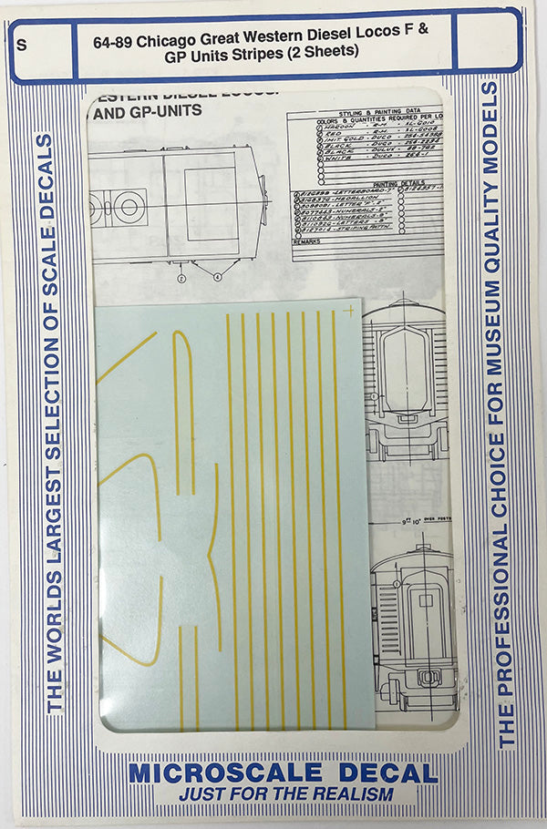 SSAD64-89 CGW Diesel Loco Stripes