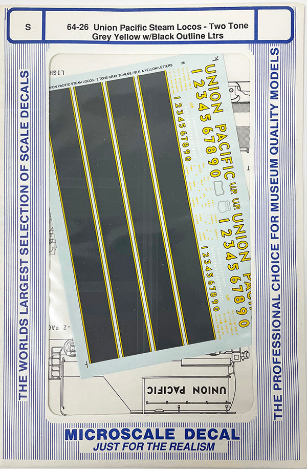 SSAD64-24 Union Pacific Steam Loco 2 Tone Gray/ Yellow