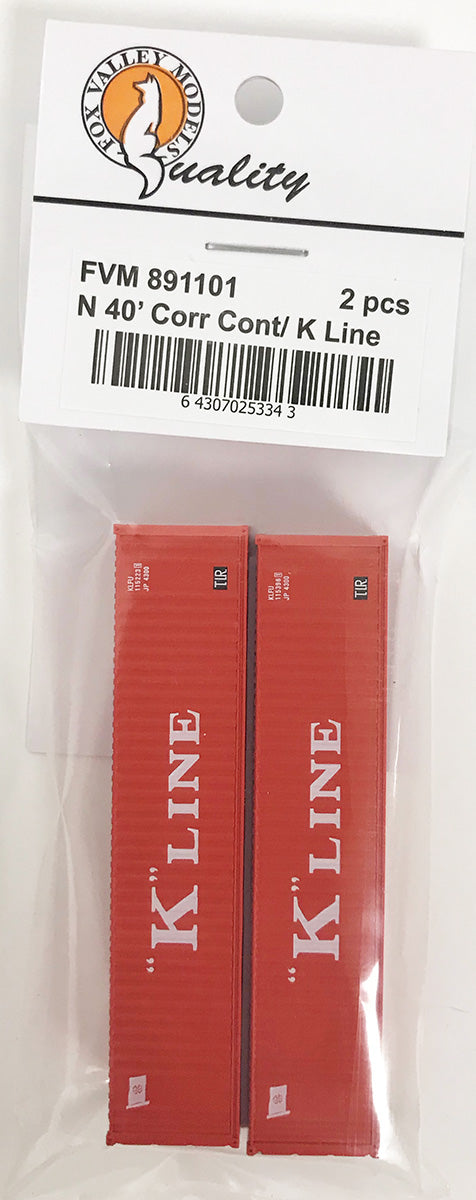 FVM 891101 40' Corrugated Container/ K Line 2 Pack