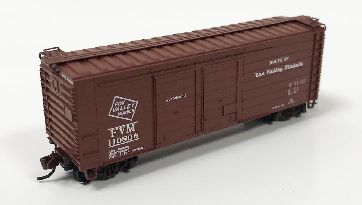 N FVM Line #110808 - Milw Rd Rib Sided Boxcar w/Double Doors