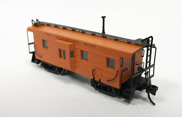 N Milw 1946 Built Caboose/ Maroon Let - No number