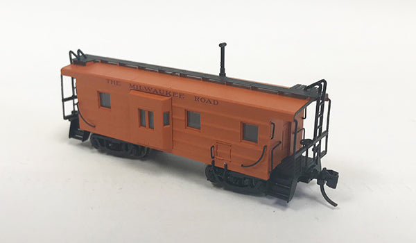 N Milw 1951 Built Caboose/ w Maroon Let - No number