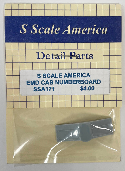 SSA171 S EMD Cab Numberboard
