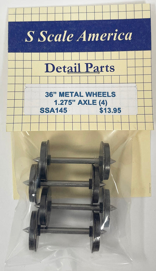 SSA145 S 36" Metal Wheels 1.275" Axles