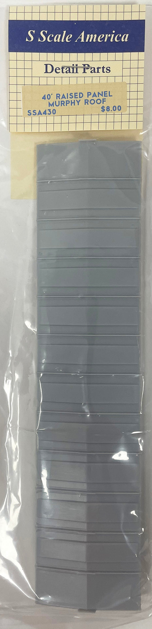 SSA430 S Scale 40' Murphy Raised Panel Roof