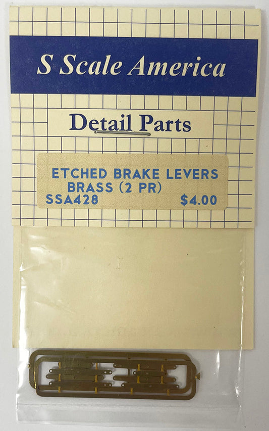 SSA428 S Scale Etched Metal Brake Levers