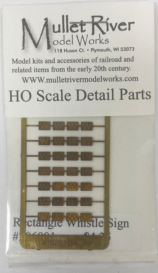 MRM206001 HO Scale Rectangle Whistle Post (Etched)