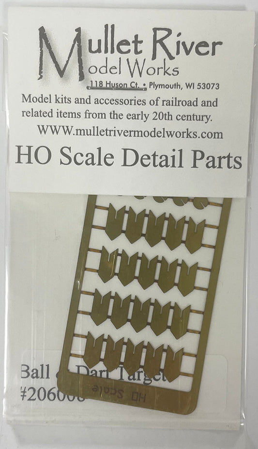 MRM206008 HO Scale Ball and Dart Target (Etched)
