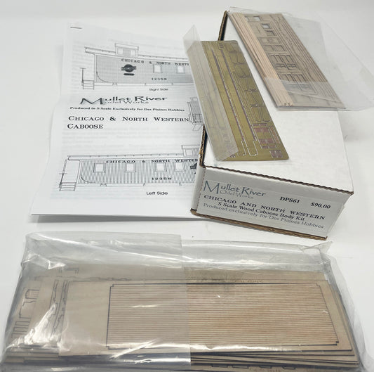 SSA61 S Scale CNW Wood Caboose Kit