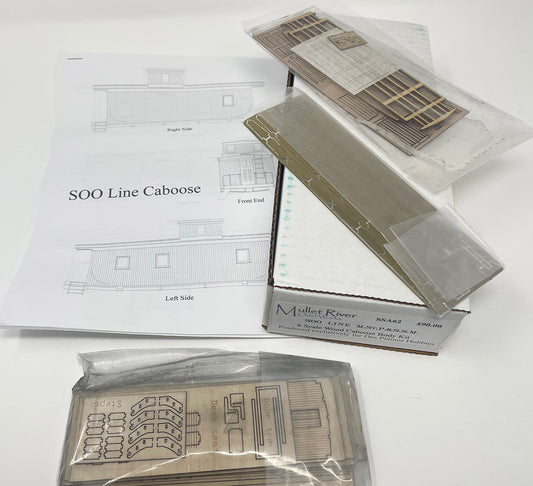 SSA62 S Scale Soo LIne Wood Caboose Kit