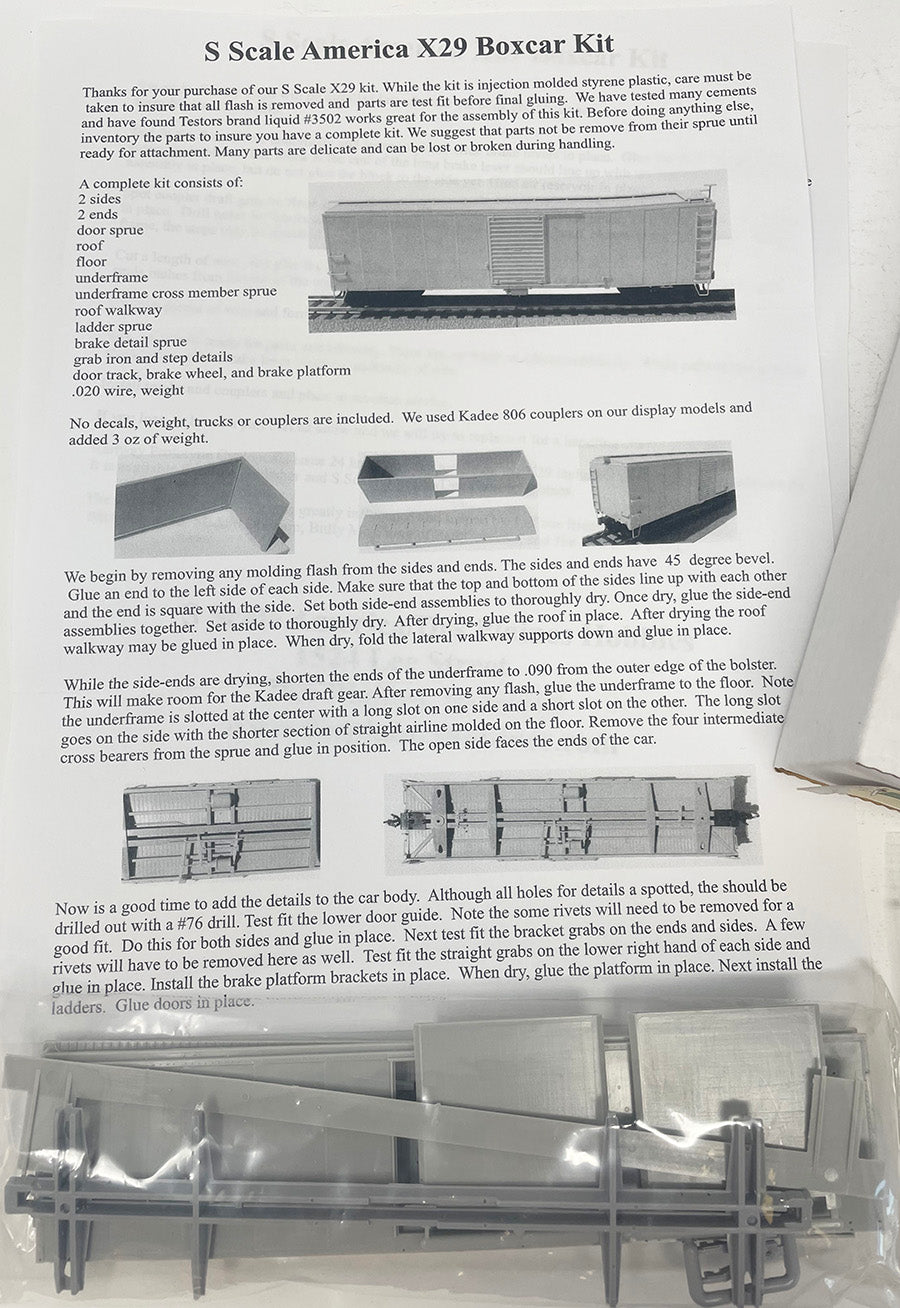 SSA702 S Scale X-29 Boxcar Kit - Creco Door