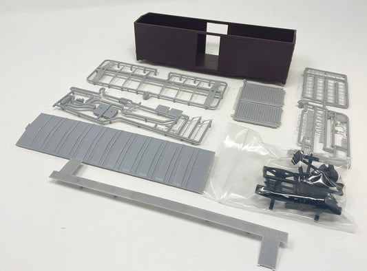 SSA460 S Scale 40' AAR Boxcar Kit - W Corner Post - Undec