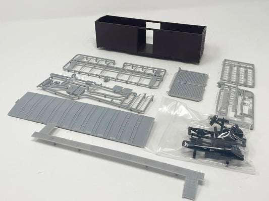 SSA461 S Scale 40' AAR Boxcar Kit - Square Corner Post - Undec