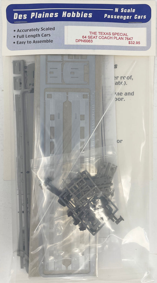 DPN6063 N Texas Special 64 Seat Coach Kit