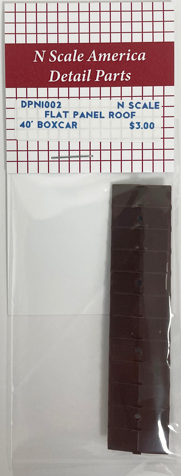DPN1002 N Scale 40' Flat Panel Roof