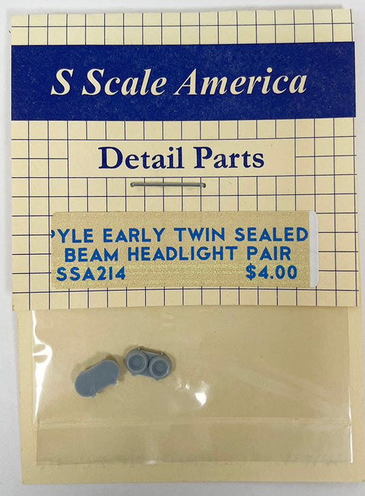 SSA214 S Scale Pyle Early Twin Sealed Beam Headlight (pair)