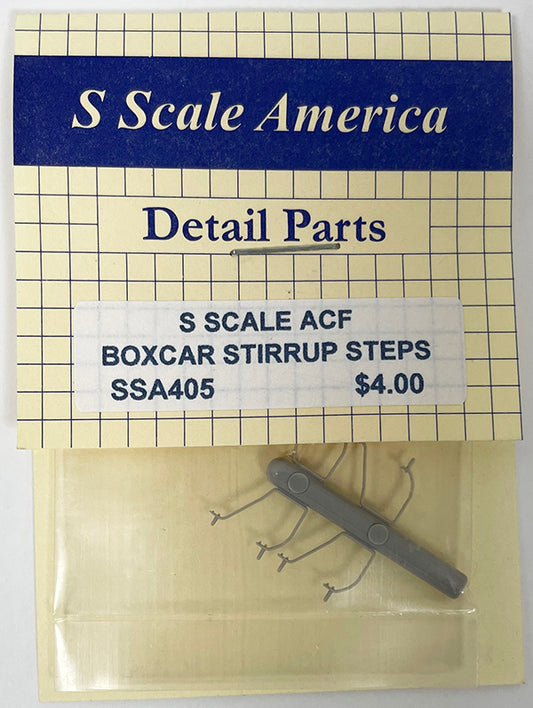 SSA405 S Scale ACF Boxcar Stirrup Steps