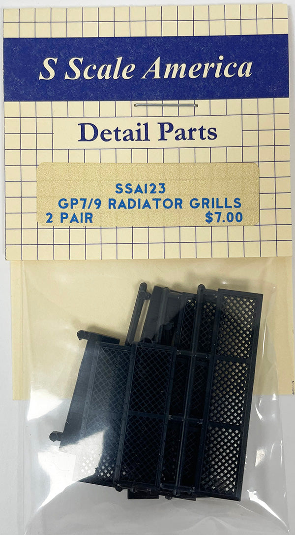SSA123 S Scale EMD GP7/9 Radiator Grills