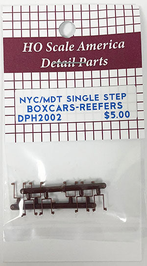DPH2002 NYC/MDT Single Step for Boxcar/Reefers (Qty 8)