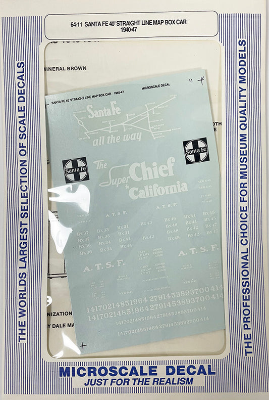 SSAD64-11 ATSF 40' Straight Line Map