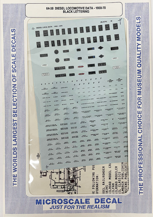 SSAD64-38 Diesel Loco Data 1950-70 Black