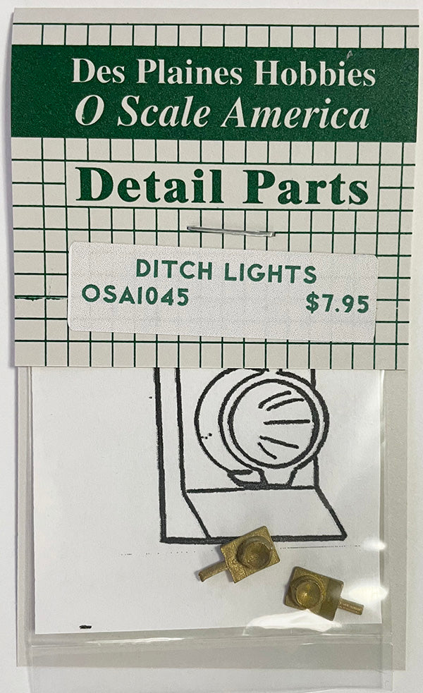 OSA1045 O Scale Ditch Lights - Pilot Mount