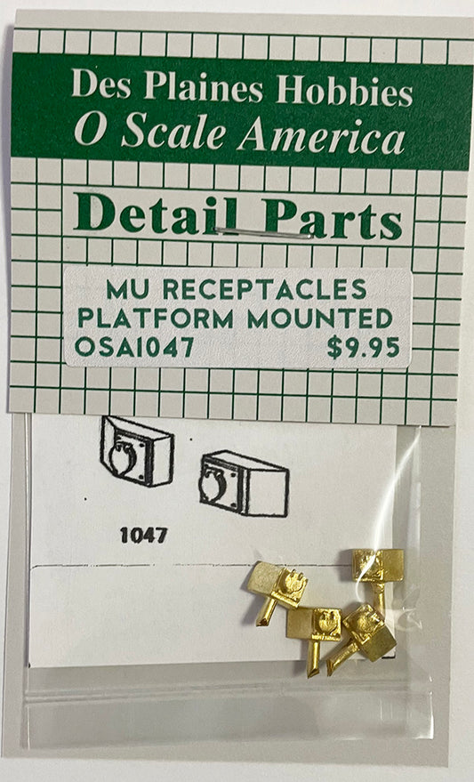 OSA1047 O Scale MU Receptacles - Deck Mount
